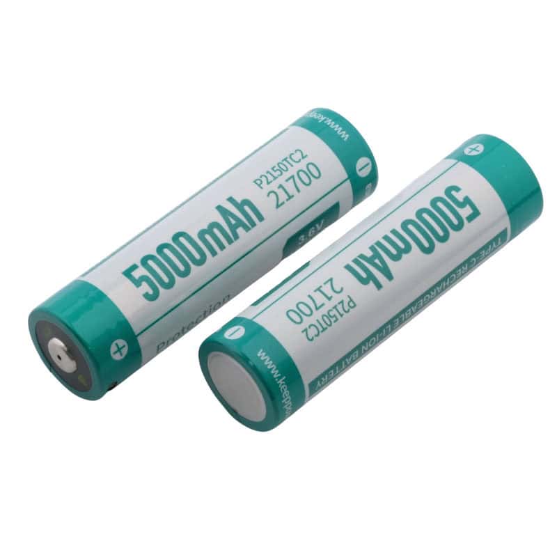 Keeppower P2150TC2 Type-C USB 21700 3.6Vバッテリー